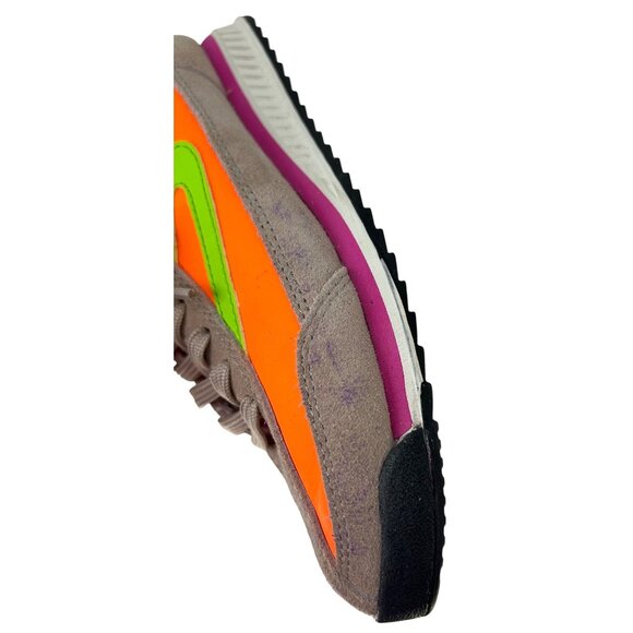 Tretorn Anthropologie Womens Neon Orange & Green Rawlings Sneakers Size US 5 - Picture 7 of 9